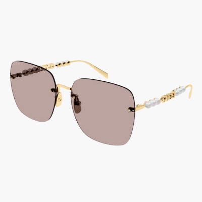 【GUCCI 古馳】方形無框太陽眼鏡(GG1923SA-004)