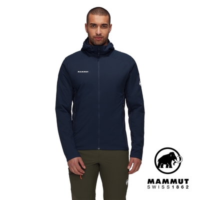 【Mammut長毛象】Rime Light IN Flex Hooded Jacket Men 機能化纖連帽外套 海洋藍 男款 #1013-03150