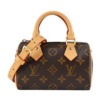 LOUIS VUITTON路易威登 Louis Vuitton 經典 NANO SPEEDY帆布手提/斜背波士頓包(卡其)M81085