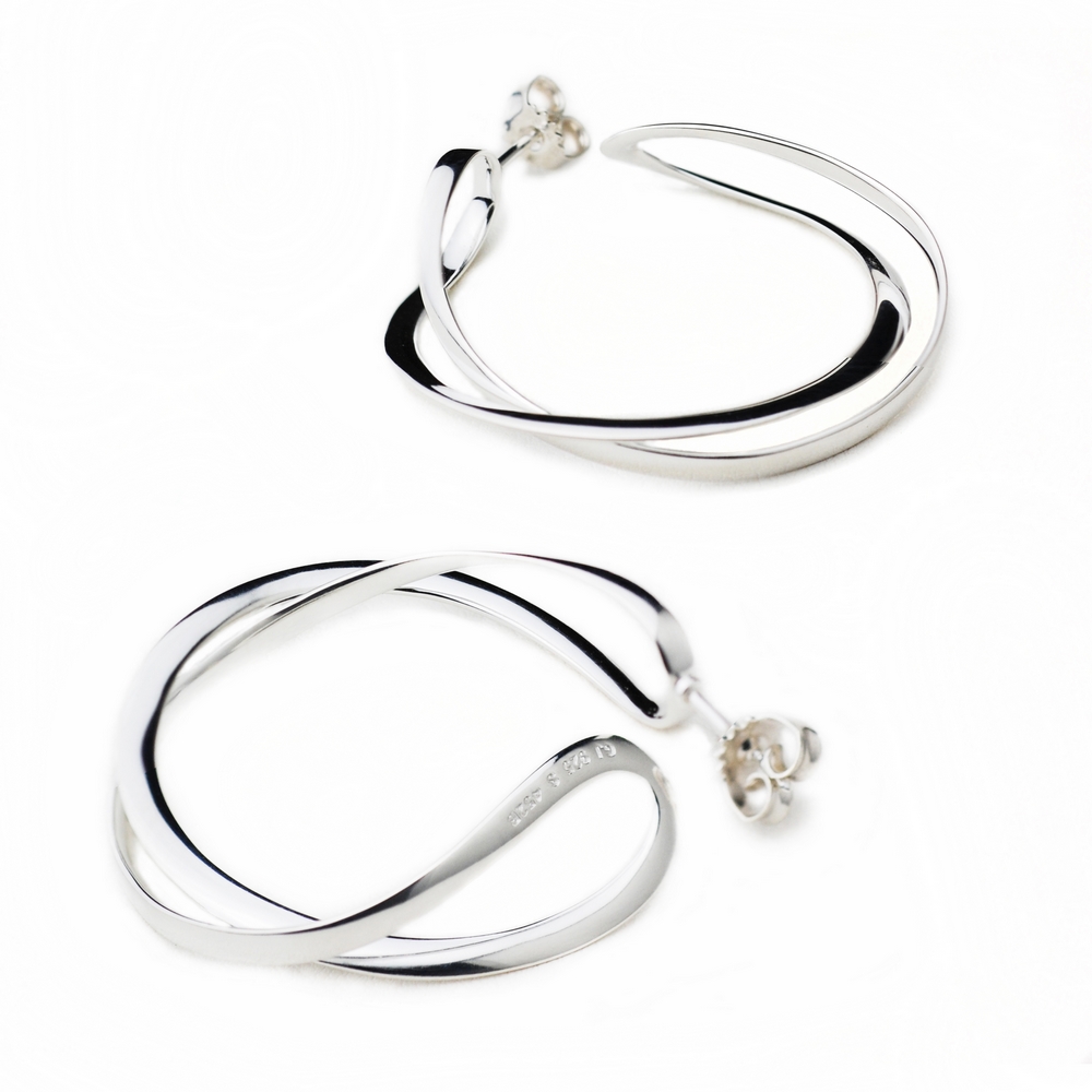 Georg Jensen INFINITY #452 純銀圈式耳環