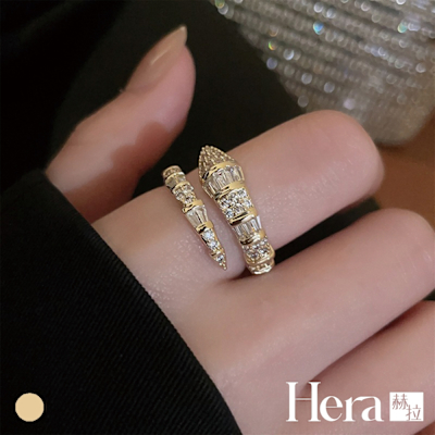 【Hera 赫拉】輕奢鋯石蛇形戒指 H114031106
