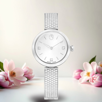 SWAROVSKI 施華洛世奇 Illumina系列 銀色 手環式腕錶 女錶 手錶 禮物-27mm 5671205