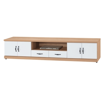 【文創集】法麥凱 時尚7.1尺四門二抽電視櫃/視聽櫃(二色可選)-212x40x48cm免組