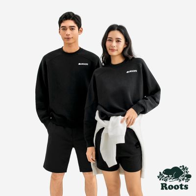 Roots中性-ROOTS NOVA PARK 圓領上衣-黑色