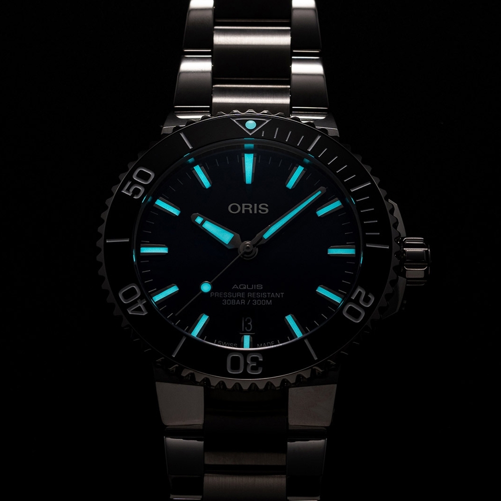 Oris豪利時Aquis時間之海300米潛水錶0173377664135-0782205PEB