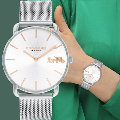 COACH Elliot 經典馬車米蘭帶女錶 寵愛媽媽 送禮推薦-36mm CO14504382