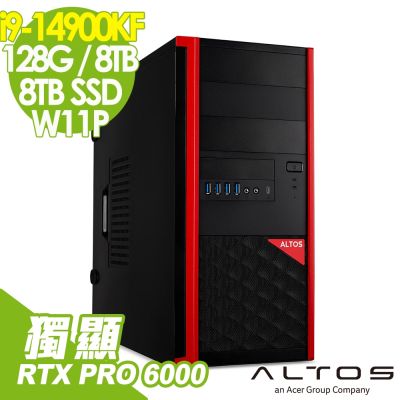 Acer 宏碁 Altos P150F8 高階工作站 (i9-14900KF/128G/4TB×2+4TB×2 SSD/RTX PRO 6000-96G/W11P)