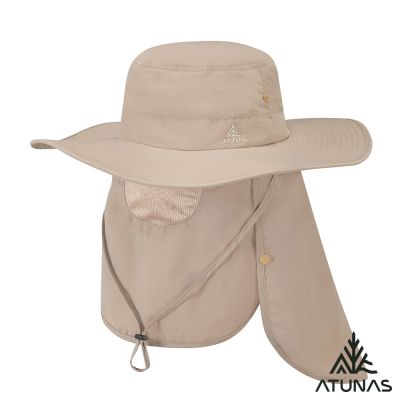 【ATUNAS 歐都納】登山防曬大盤帽(可拆遮片)A1AHHH12N卡其/防曬/遮陽帽/大盤帽/登山帽/透氣遮陽