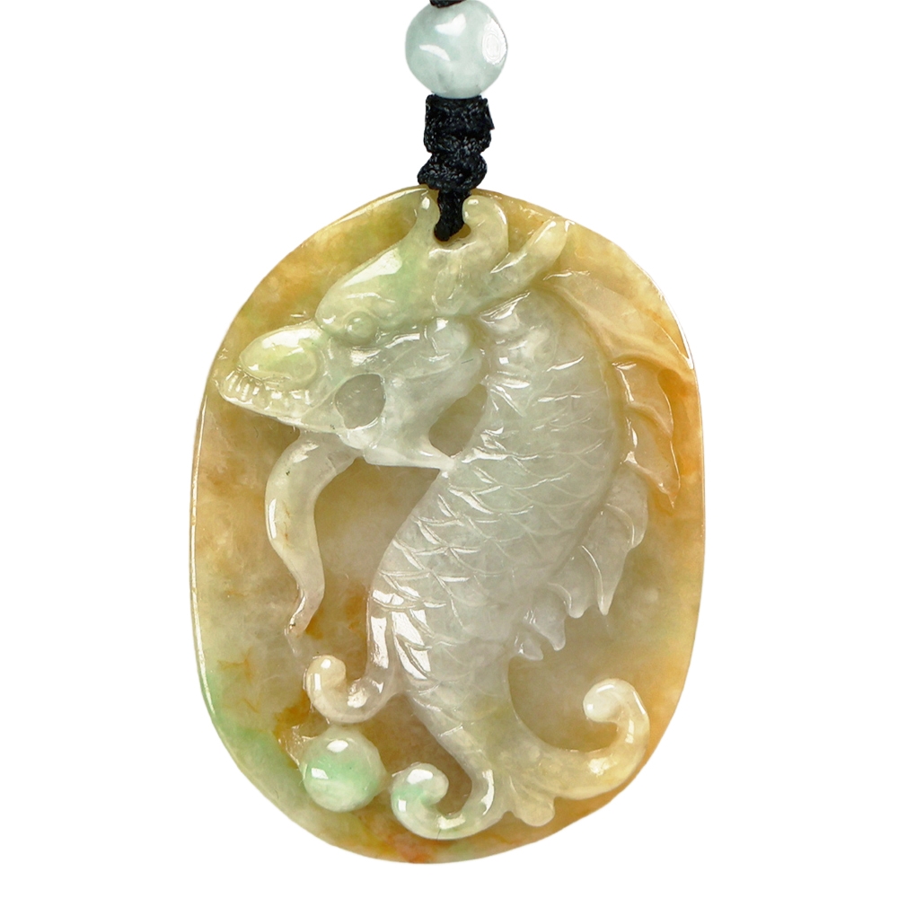 天然翡翠A貨 漢石齋】天然翡翠A貨如意玉佩吊墜細糯種飄花(29*51*13mm) | 漢石