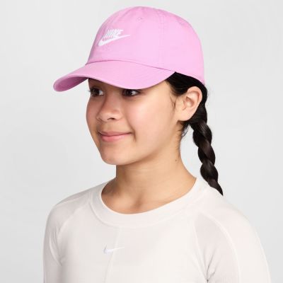 NIKE 帽子 童帽 大童 棒球帽 運動帽 K NK CLUB CAP US CB FUT WSH 粉白 FB5063-503