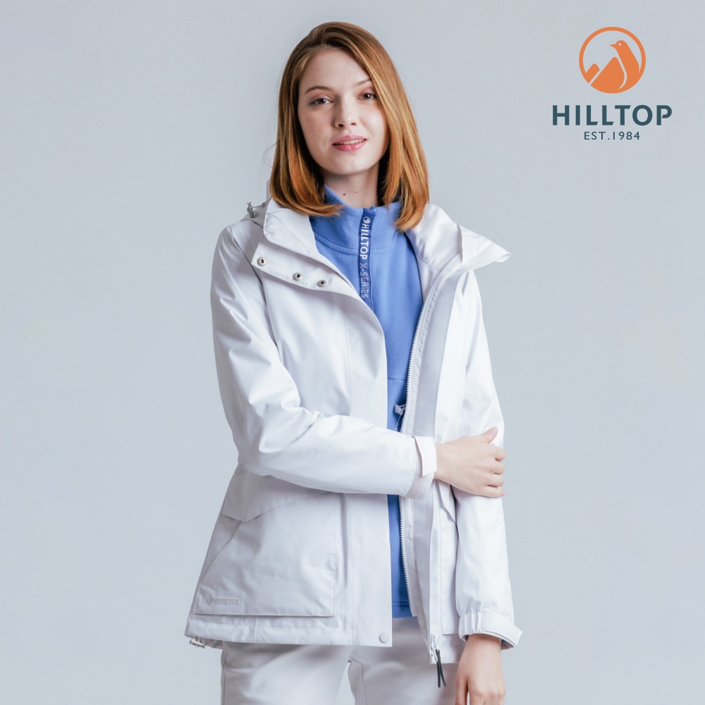 HILLTOP山頂鳥GORE-TEX單件式施華洛世奇水鑽防水透氣防風短大衣