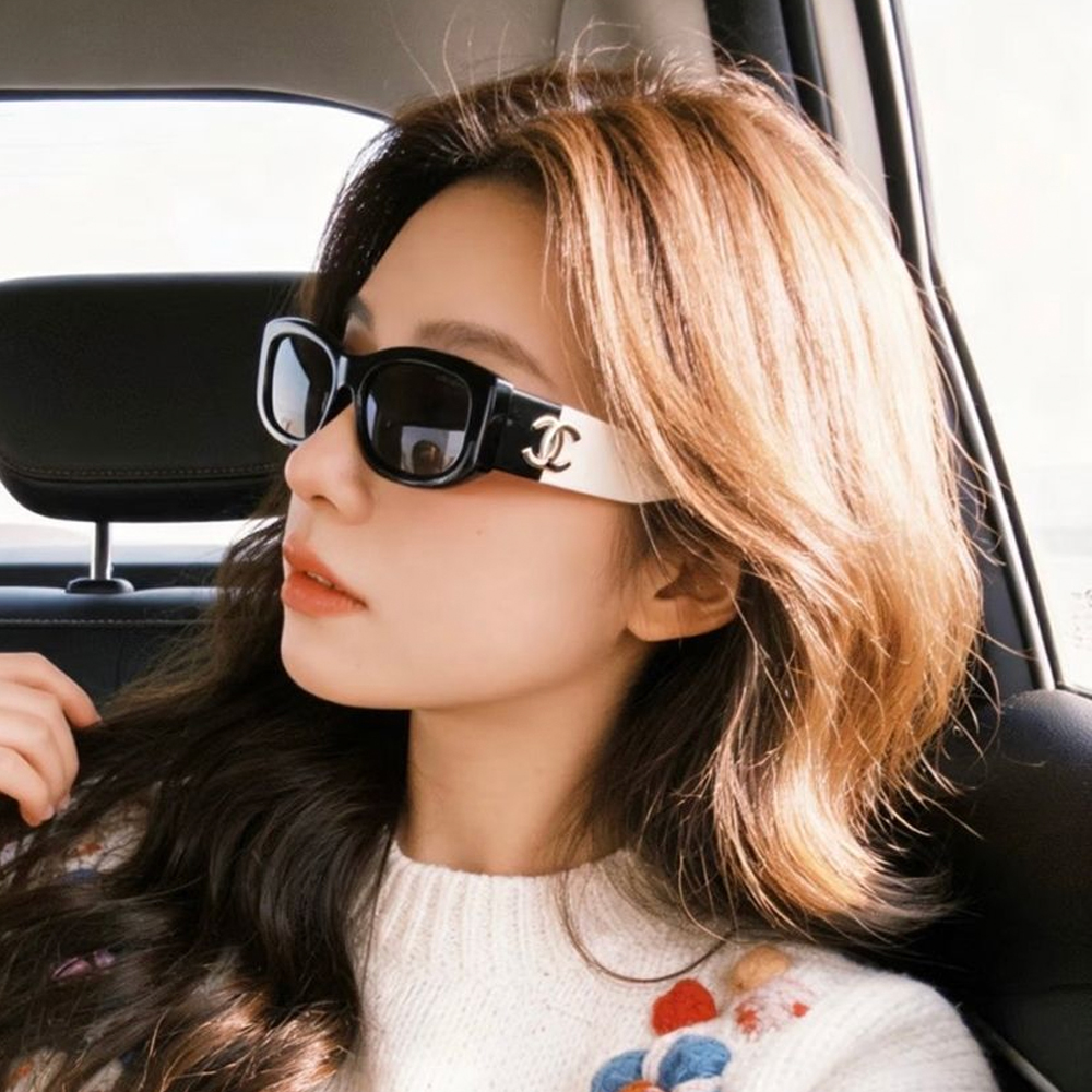 CHANEL 偏光 香奈兒 太陽眼鏡(黑配白色)CH5525