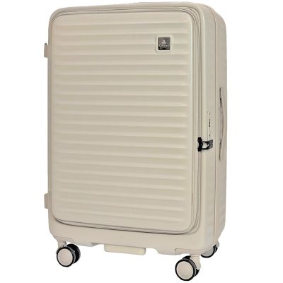 【LAMADA】26吋極簡漫遊系列前開式旅行箱/行李箱(四色可選)