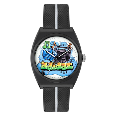 ADIDAS 愛迪達  PROJECT TWO 街頭潮流 夜光 輕量手錶_AOST25041_白X黑_38mm