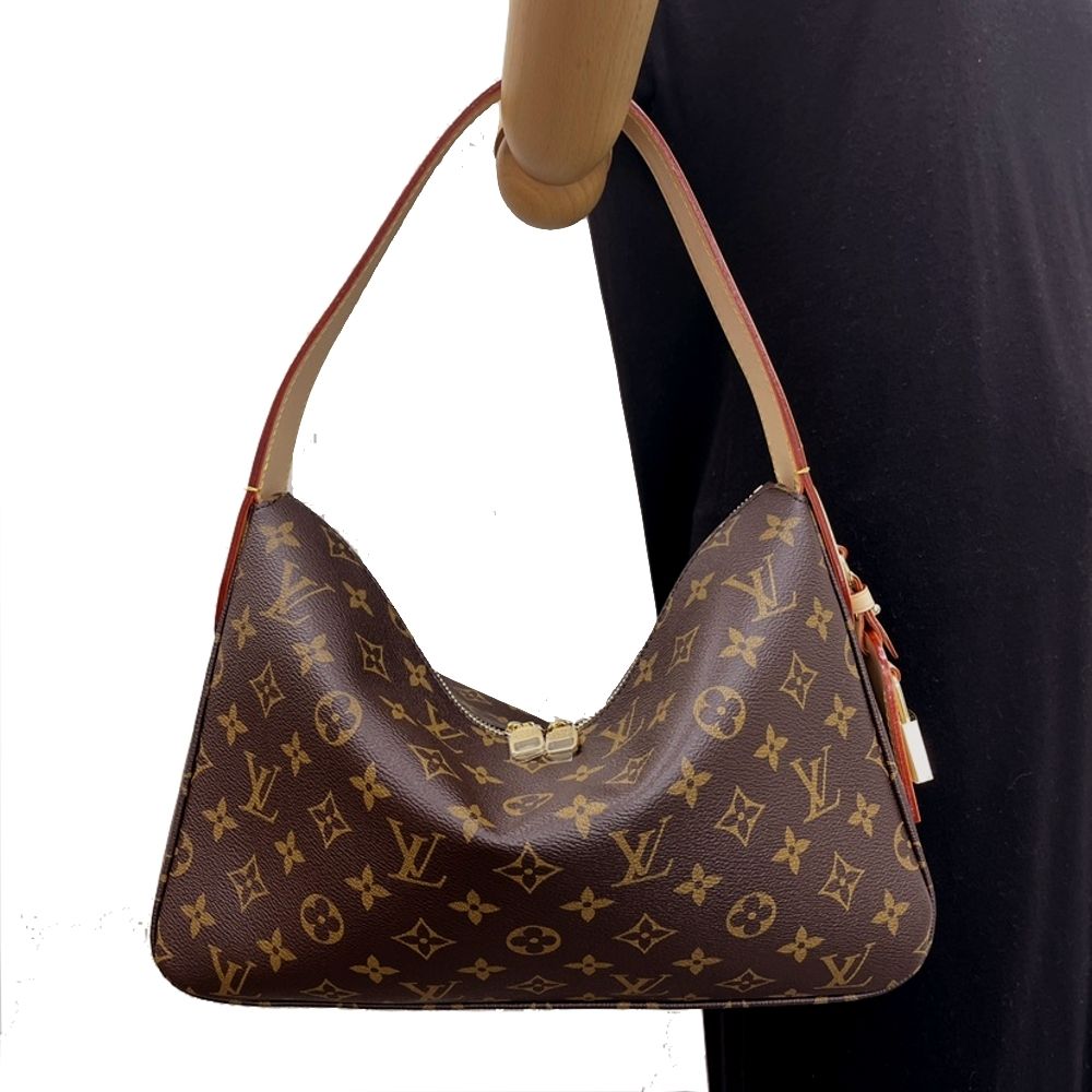 LV Louis Vuitton路易威登 M11952 Slouchy PM側背包(棕色)