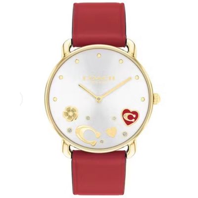 COACH 官方授權 Elliot 愛心C字錶-女錶(CO14504520)36mm