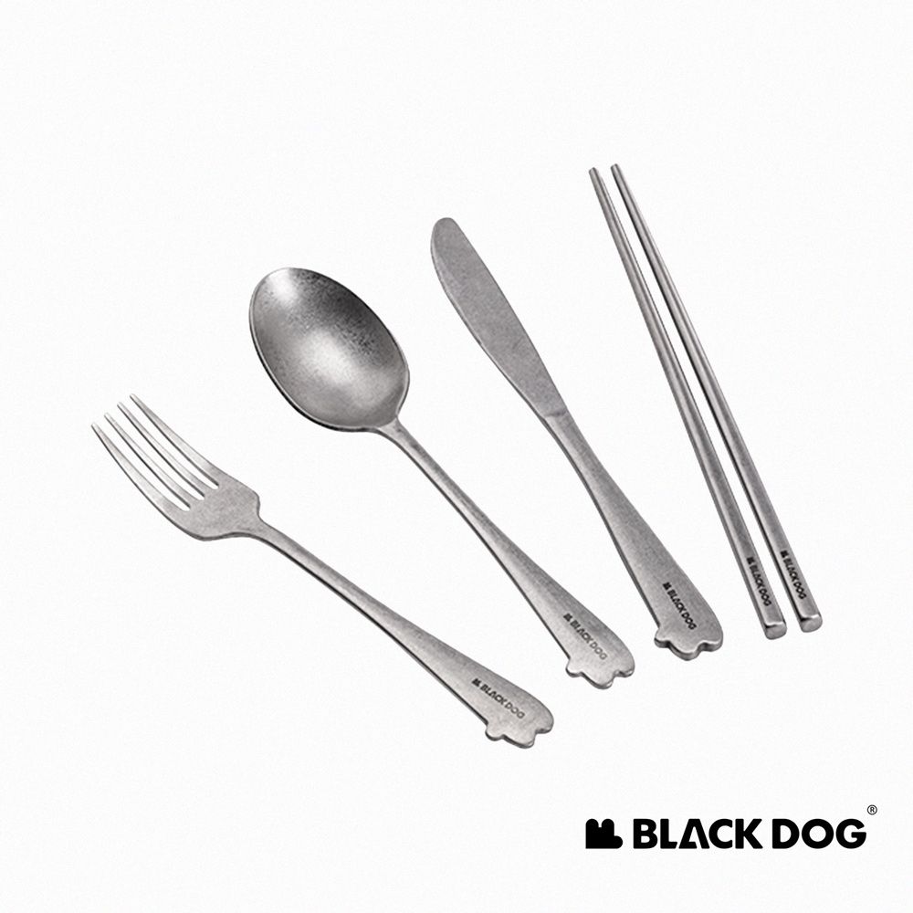 Blackdog 復古不鏽鋼餐具組(含刀叉匙筷) CJ007