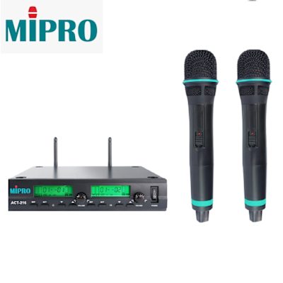 MIPRO 嘉強 ACT-216 動圈式音頭 雙頻UHF 無線麥克風