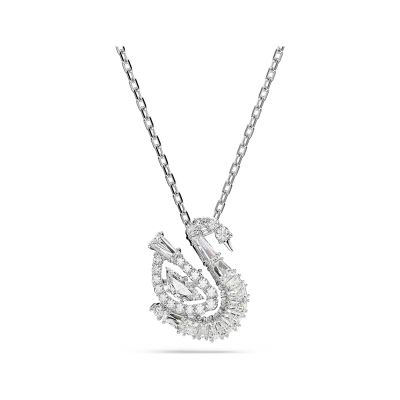SWAROVSKI 施華洛世奇 Swan 天鵝優雅律動 白色水晶項鍊 周年慶獻禮 送禮推薦 5732412