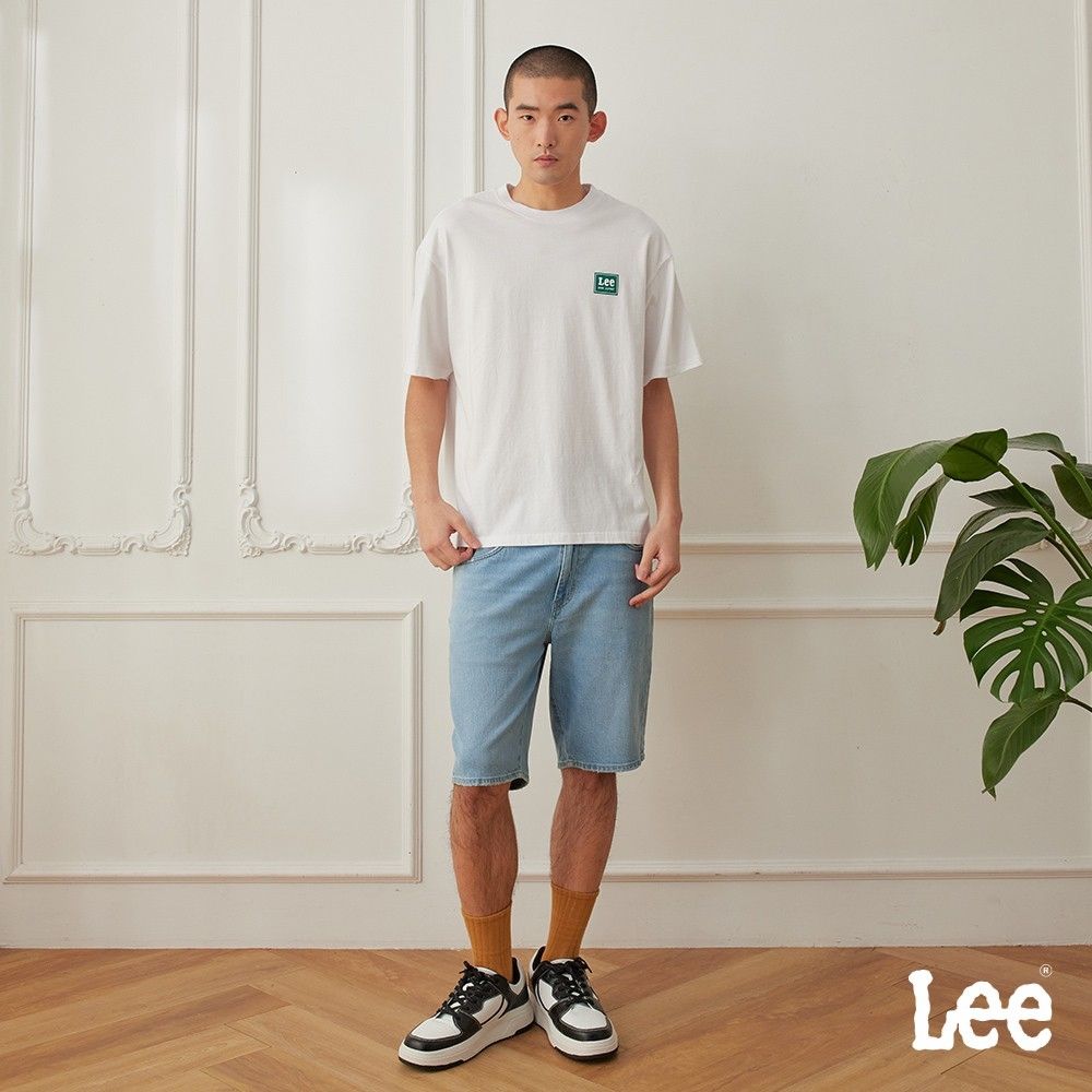 Lee 男女款 季節性版型 小LOGO及背部九宮格短袖圓領TEE 三色 (白色)