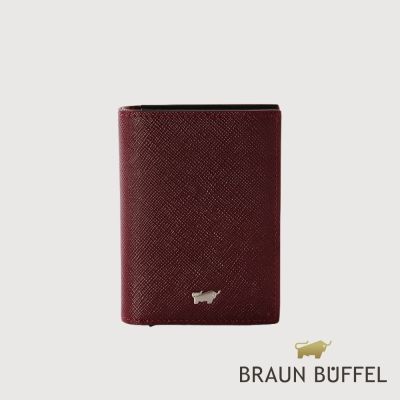 【BRAUN BUFFEL 德國小金牛】台灣總代理 瑾-B 名片夾-酒棕色/BF709-123-TP