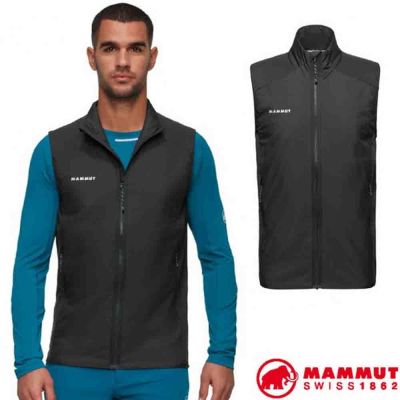 【MAMMUT 長毛象】男 Rime Light IN Hybrid Vest 輕量保暖混合機能背心/極柔輕量.防風防潑水材質/ 1013-03940-0001 黑