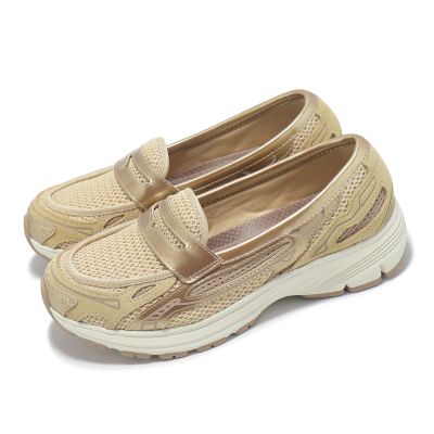 Skechers 休閒鞋 Var-City 女鞋 卡其 金 懶人鞋 套入式 樂福鞋 魔鬼氈 代言人 葉舒華 159305GLD