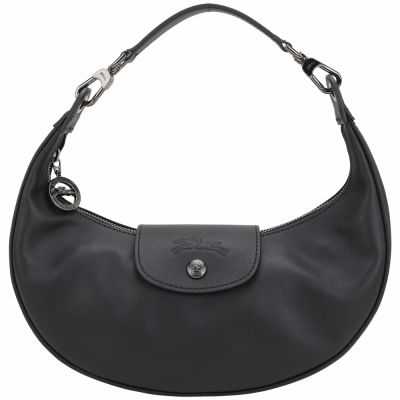 LONGCHAMP Le Pliage Xtra S 奔馬烙印牛皮半月包-多色可選