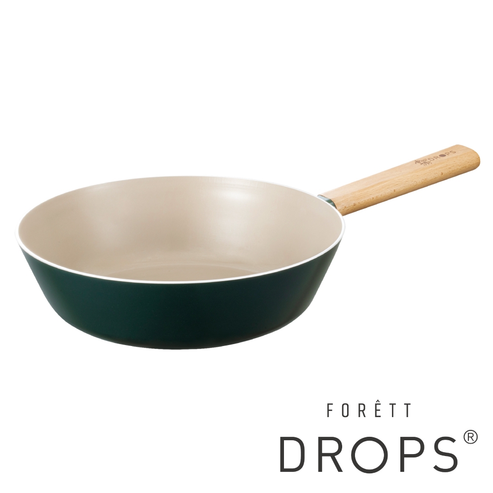 韓國DROPS FORETT森林系 不沾深煎鍋28cm(無蓋)