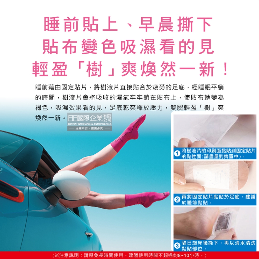 日本中村樹之惠本舖-竹樹液草本植萃足部輕盈舒緩貼布30入/盒-鈦元素粉