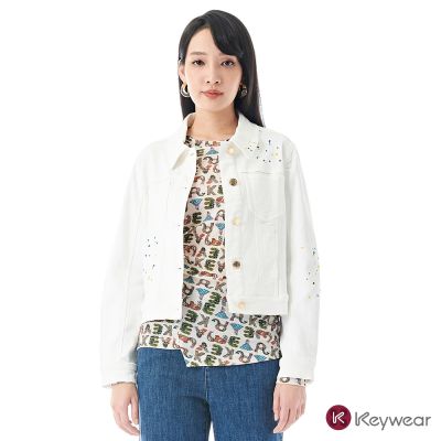 星星彩點牛仔外套