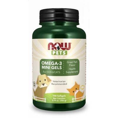 【NOW】寵物OMEGA-3迷你魚油膠囊1瓶(150顆)