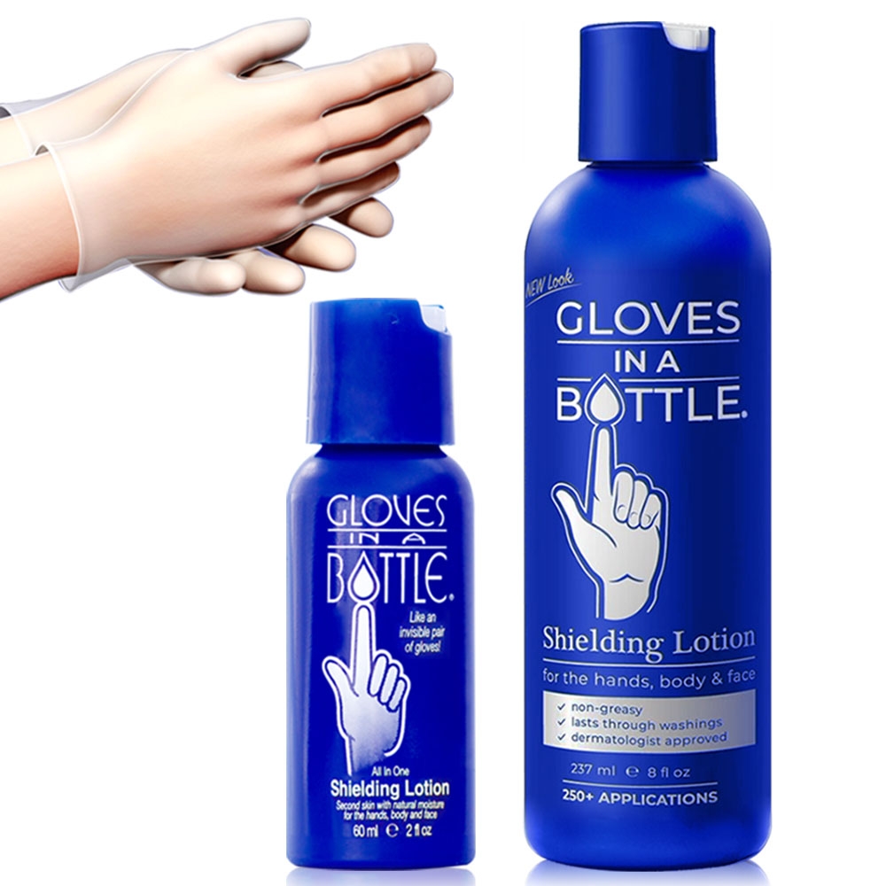 美國瓶中隱形手套 醫師愛用護手乳重量版+旅行隨身瓶(237ml+60ml)★市價1700
