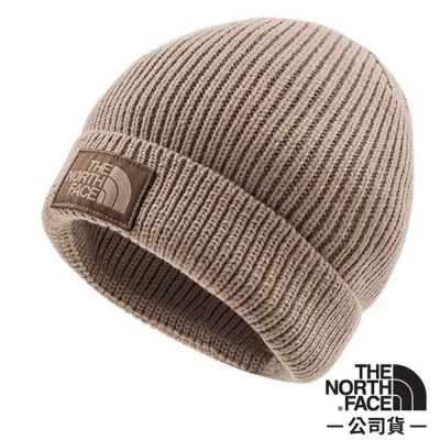 【The North Face】LOGO BOX CUFFED BEANIE 舒適保暖針織帽.毛線帽/ 8CHE-2H9 暮榴棕