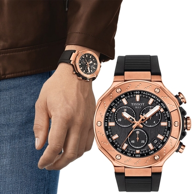 TISSOT天梭 官方授權 T-RACE CHRONOGRAPH 競速系列計時錶 開學購物季 送禮首選-45mm T1414173705100