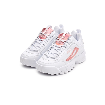 FILA DISRUPTOR II PREMIUM 女運動老爹鞋-白/粉 5-C609Y-154