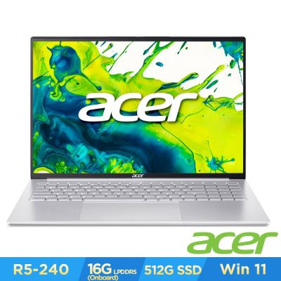 Acer 宏碁 Swift Lite SFL16-41M-R10R 16吋輕薄筆電(R5-240/16G/512G/Win11)