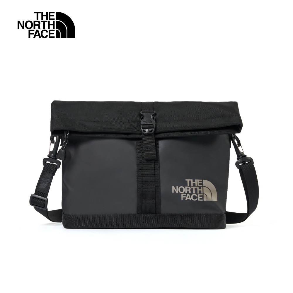 【The North Face 官方旗艦】 北面男女款黑色DWR防潑水可調節可拆卸背帶休閒單肩包｜8BK6BIA 斜背包