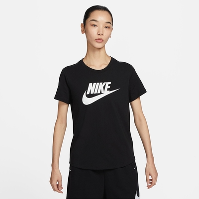 NIKE 上衣 女款 短袖上衣 運動 Sportswear Essentials 黑 DX7907-010 (3S4258)