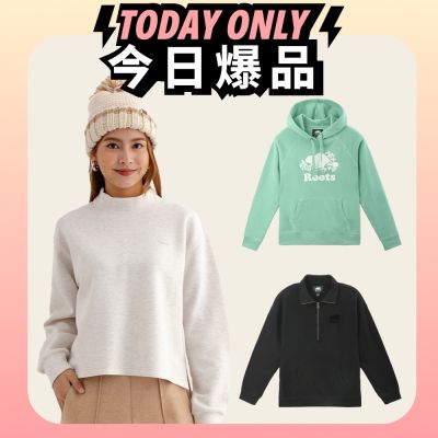 女裝 精選Roots經典海狸LOGO長袖上衣或外套-多款選
