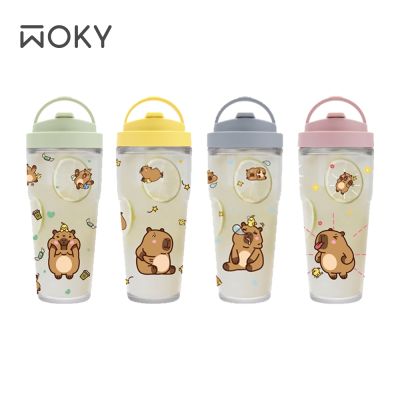 【WOKY X 柴語錄】卡比巴拉豚寶-[●●]渾圓杯-ECOZEN 880ml