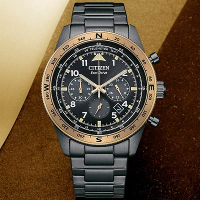 CITIZEN星辰 Chronograph系列 光動能 時尚計時腕錶 錶 手錶 送禮 43mm/CA4556-89E