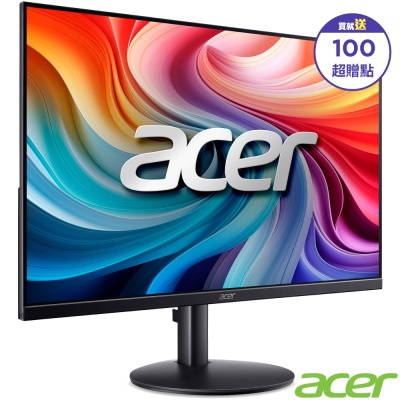 Acer宏碁 SB273 Acer 宏碁 SB273 27吋 IPS 面板顯示器,Full HD 1920x1080 解析度,對比度高達 100,000,000:1,支援 HDMI 120Hz 更新率與 1ms VRB 反應時間,適合看片追劇。具備 Adaptive-Sync 廣視角技術、零閃屏護眼功能、內建喇叭及超薄機身設計,亮度 250 cd/m²,可視角度 178° 水平/垂直,三年保固,健康護眼首選。