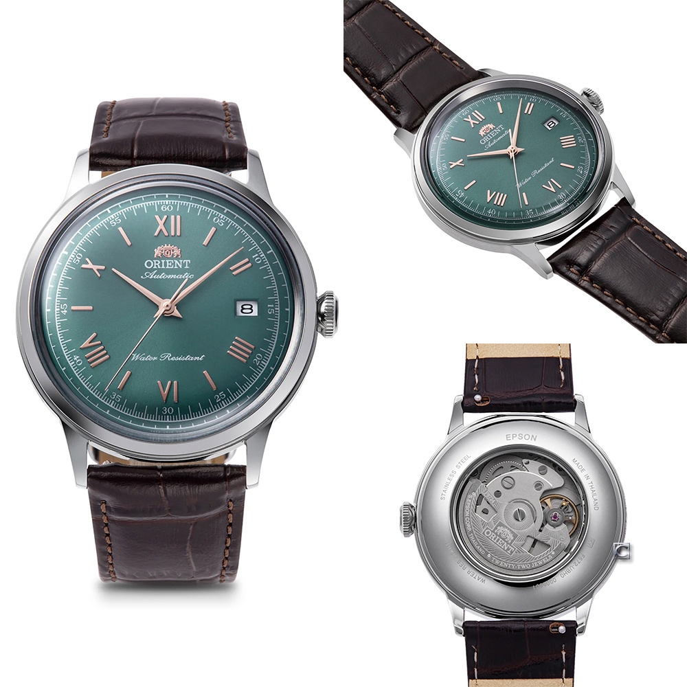 ORIENT 東方錶 Classic Bambino 復古機械腕錶-40.5mm綠 RA-AC0023E