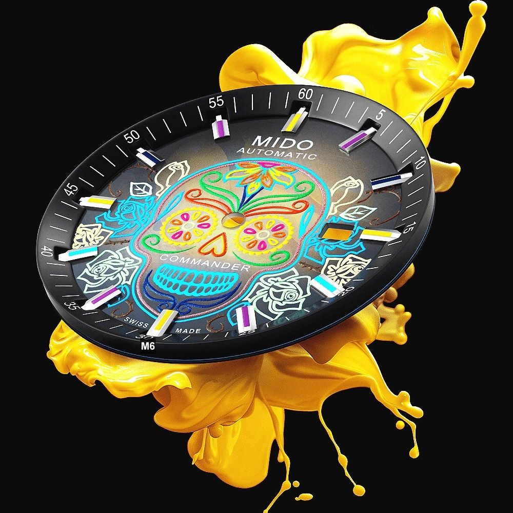 MIDO美度最新套組Commander Gradient Catrines香榭系列墨西哥亡靈節M6
