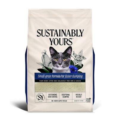 美國善地球 玉米凝結貓砂 貓家庭除臭強化版(13LB紫袋)-3入▲改版升級！更增強凝結力，不可沖馬桶▲