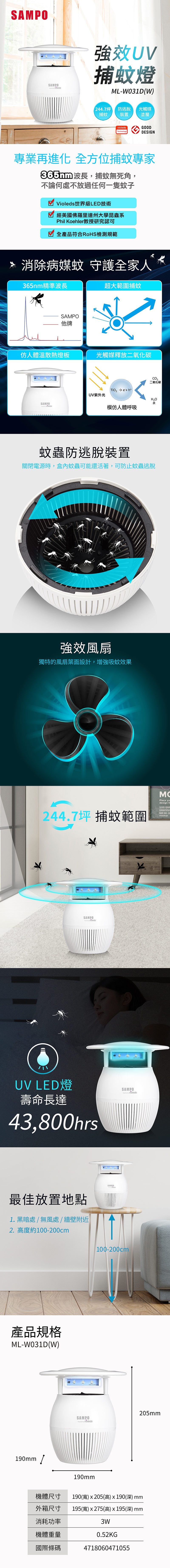 SAMPO聲寶 ML-W031D - 詳情2