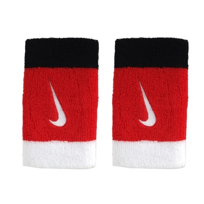 NIKE SWOOSH 加長腕帶-髮帶 髮飾 頭帶 慢跑 路跑 有氧 N0001586118OS 紅白黑