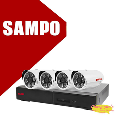 昌運 CHANG YUN 昌運監視器 SAMPO 聲寶 4路4鏡優惠組合 DR-TWEX3-4 VK-TW2C66H 2百萬畫素紅外線攝影機