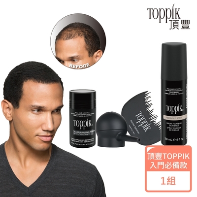 Toppik 頂豐 頂豐Toppik美國進口增髮纖維入門必備款 (增髮纖維12g+噴頭+髮片梳+專屬定型液118ml)
